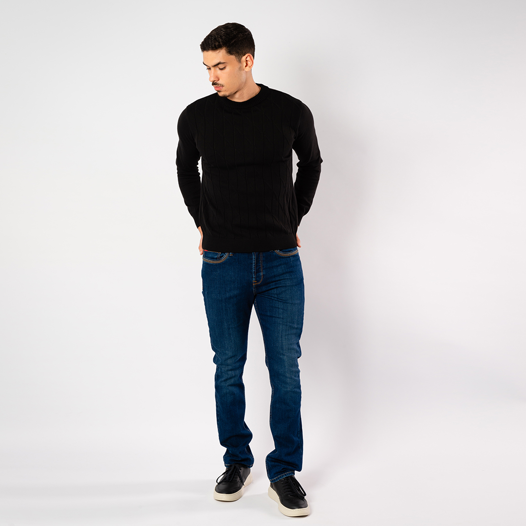 Lee Cooper Pull Maille-01 Lch2412-B Homme Nat.