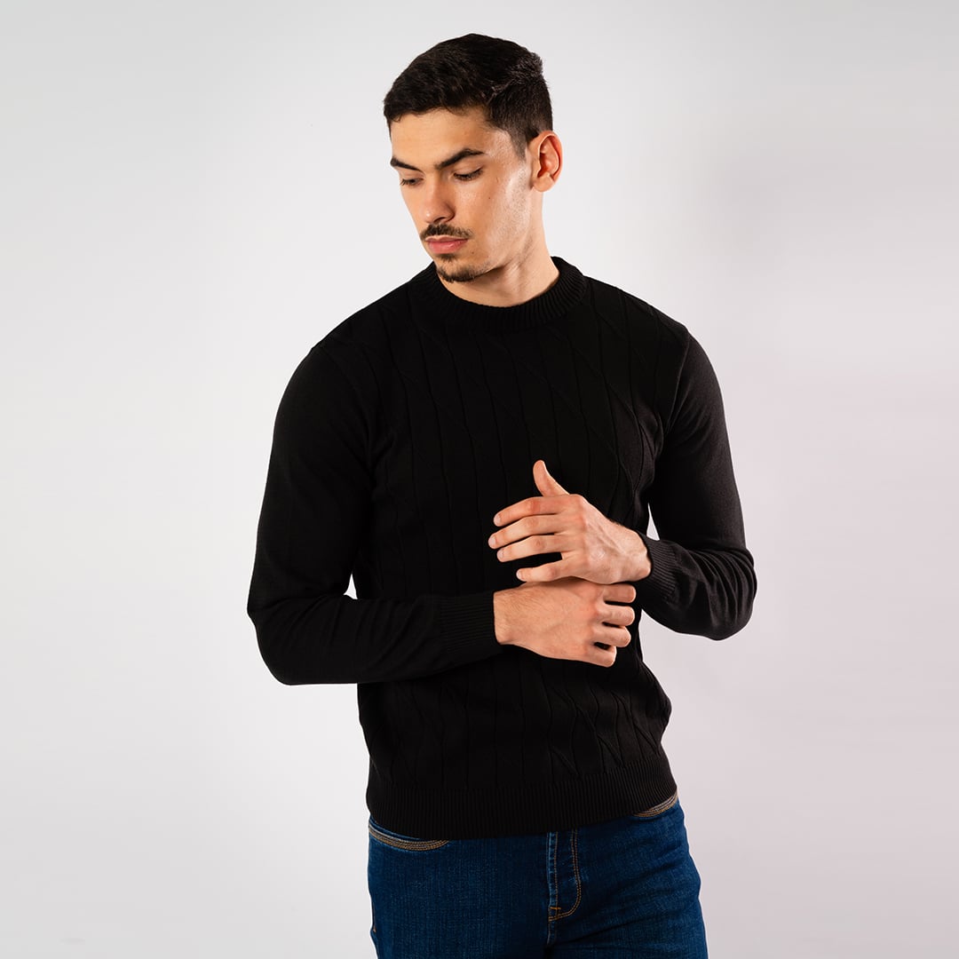 Lee Cooper Pull Maille-01 Lch2412-B Homme Nat.