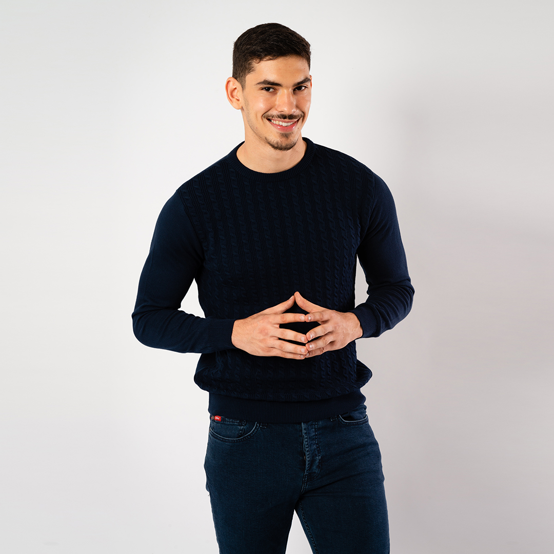 Lee Cooper Pull Maille-01 Lch2408 Homme Nat.