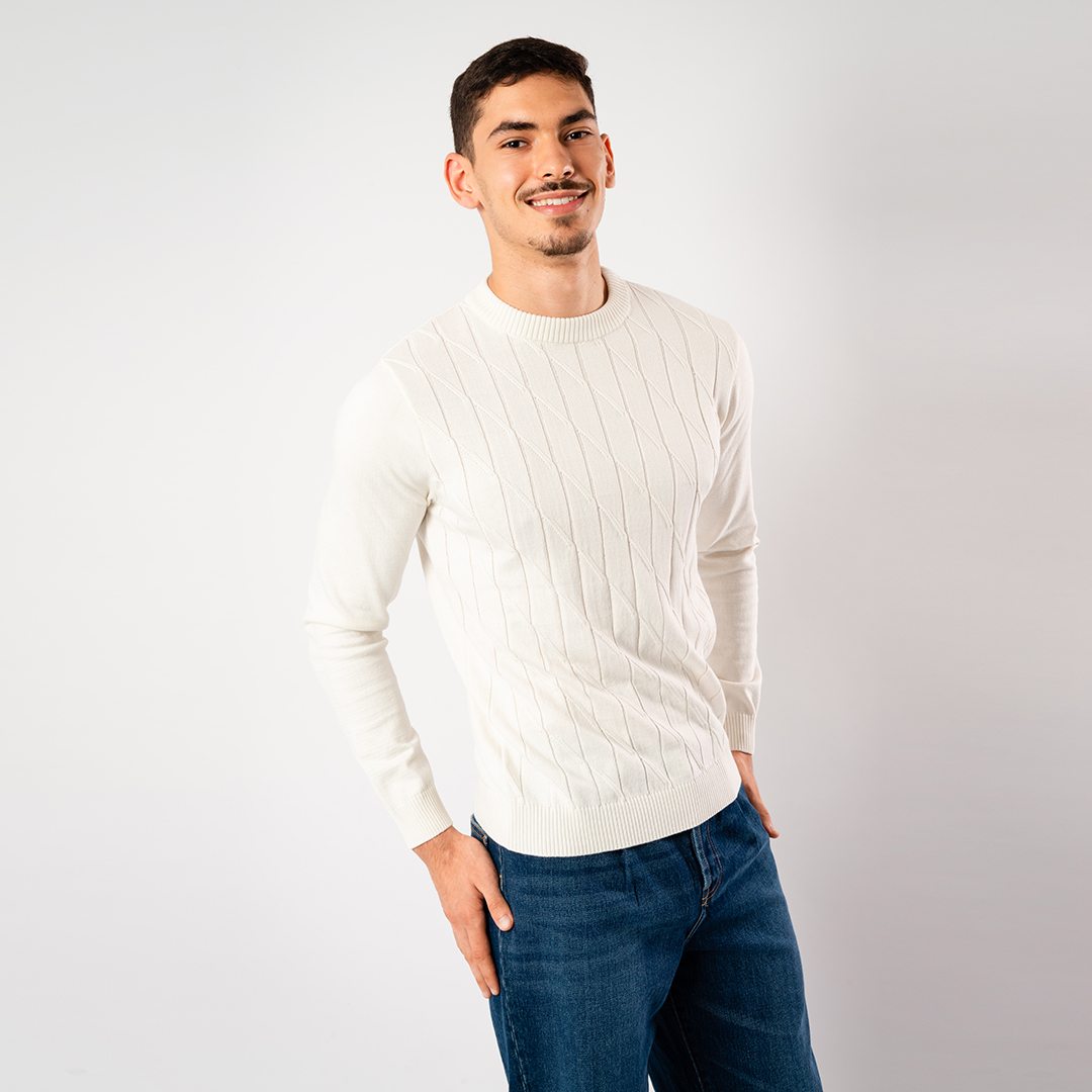 Lee Cooper Pull Maille-08 Lch2412-B Homme Nat.