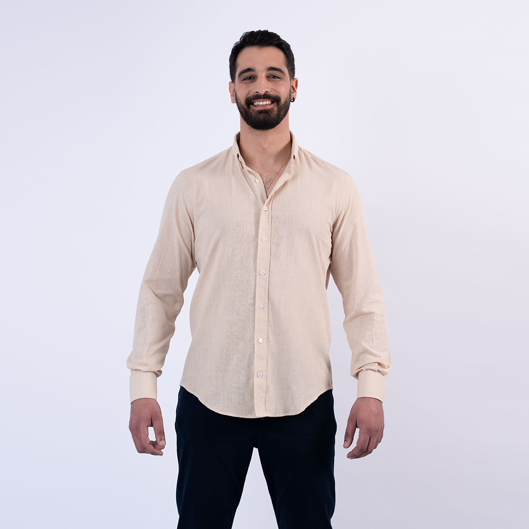 Lee Cooper Chemise Toile-72 Cym Homme ML Nat.