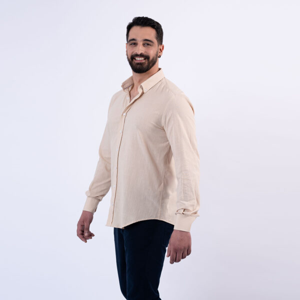 LEE COOPER CHEMISE TOILE-72 CYM HOM ML NAT.