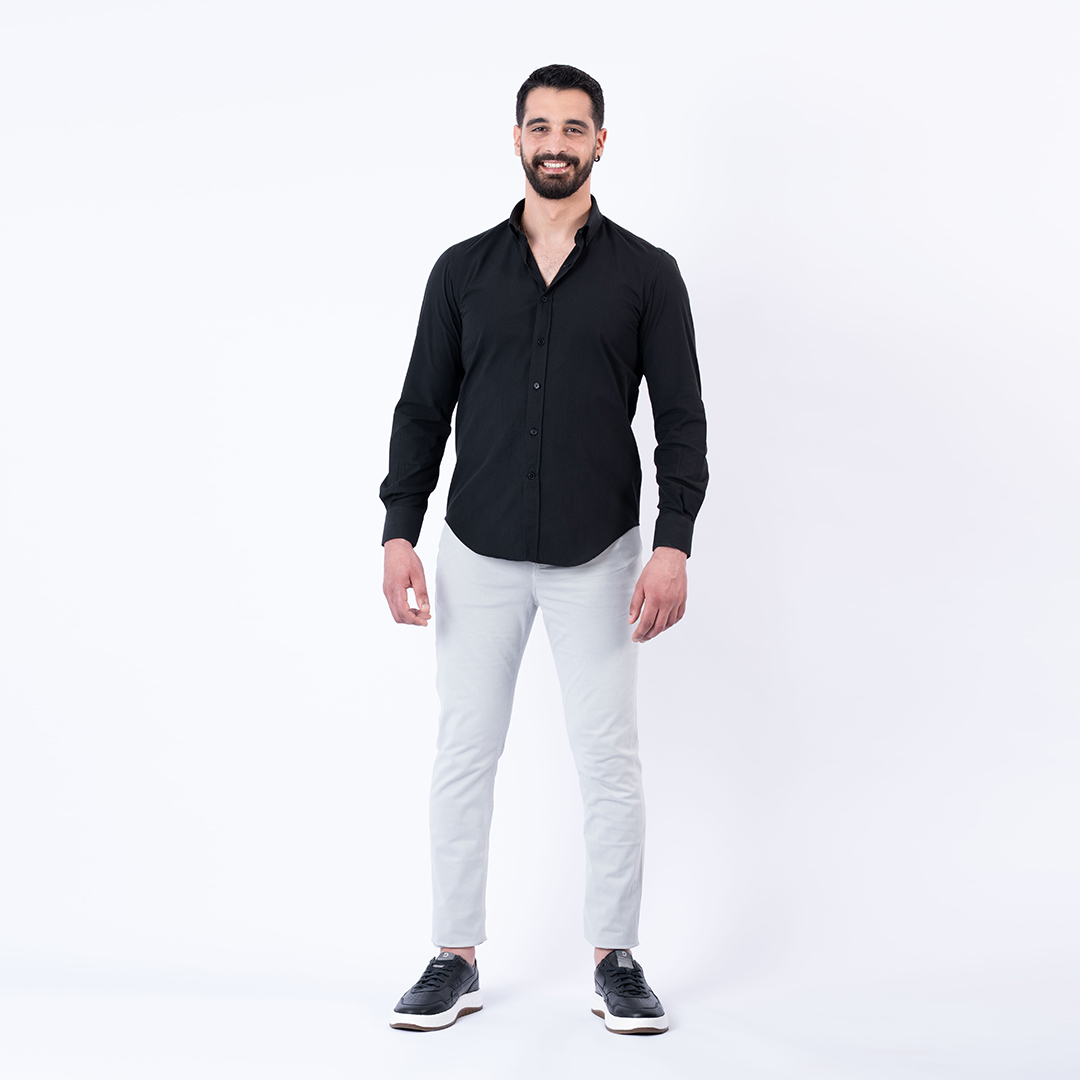 Lee Cooper Chemise Toile-98 Chem-Strai-Co ML Homme Nat.