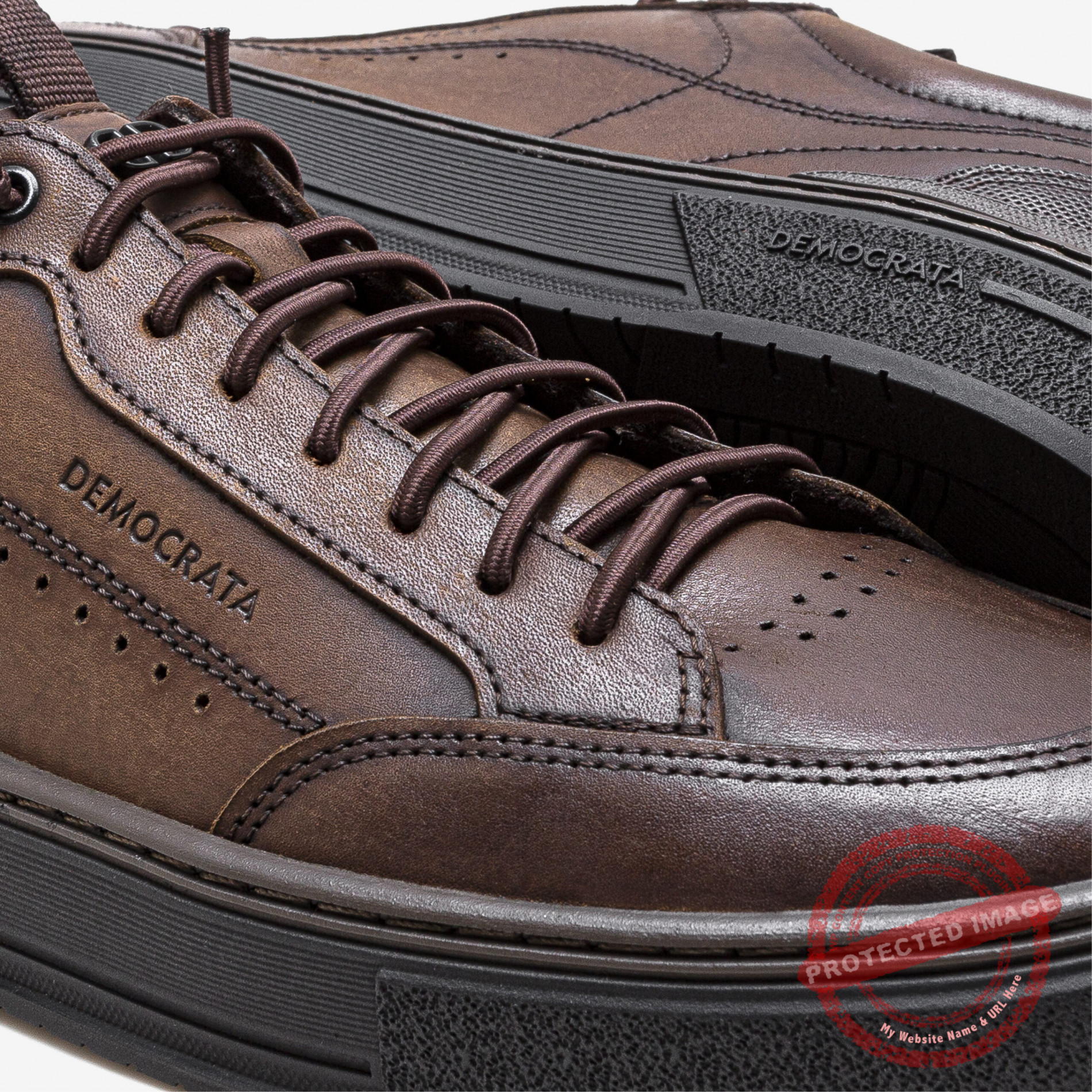 DEMOCRATA SNEAKERS SHOES-05 FOSTER640201 TABACO