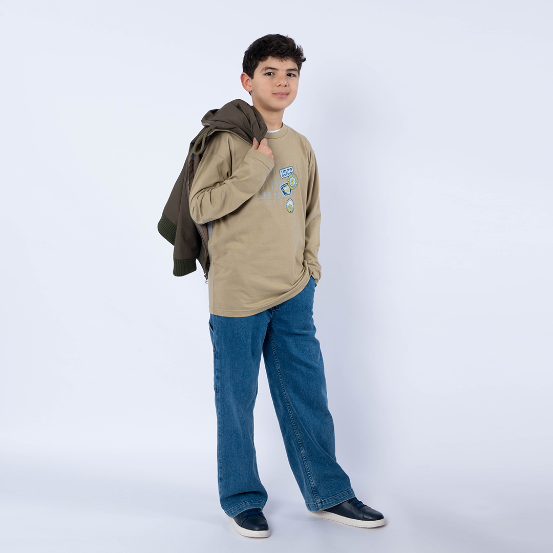 Lee Cooper Blouson Maille-01 Green Enf Nat Garçon.