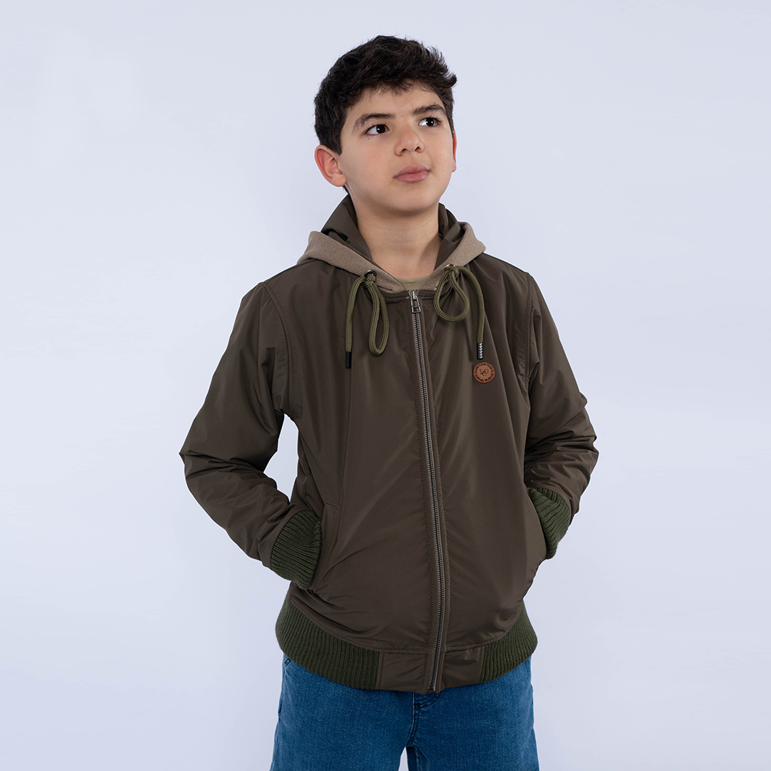 Lee Cooper Blouson Maille-01 Green Enf Nat Garçon.