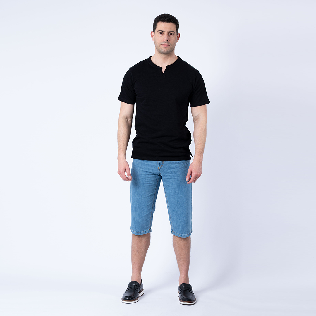 Lee Cooper Bermuda Denim-00 Slack Homme Lave