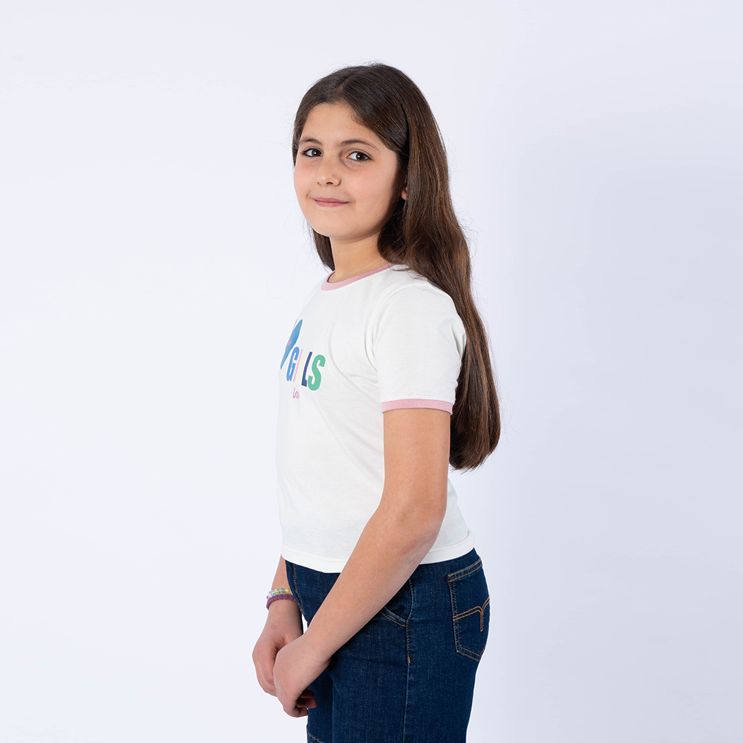 Lois T-Shirt Maille-10 Heart Fille Nat.