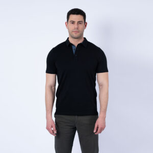 Lee Cooper Polo Maille-02 Noir-2 Area Homme Nat.