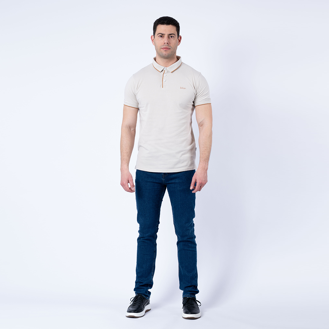 Lee Cooper Polo Maille-05 Ethan Homme-Tx Nat.