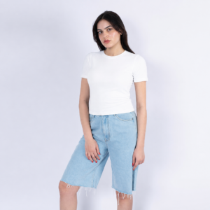 Lee Cooper T-Shirt Maille-01 Flore Femme Nat.