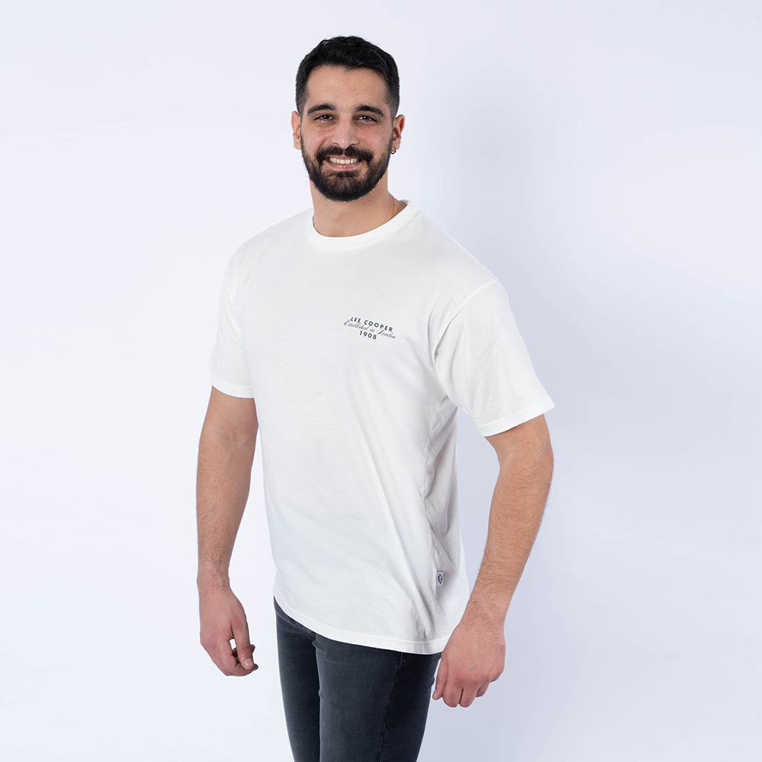 Lee Cooper T-Shirt Maille-02 Bowfell Homme Nat.