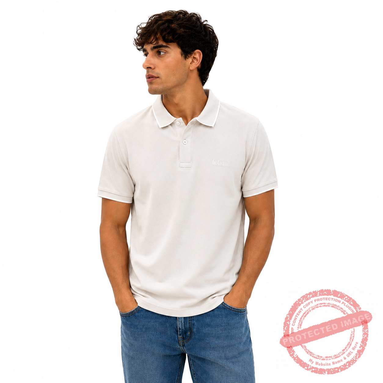 Lee Cooper Polo Maille-05 Adrian Homme-Tx Nat.