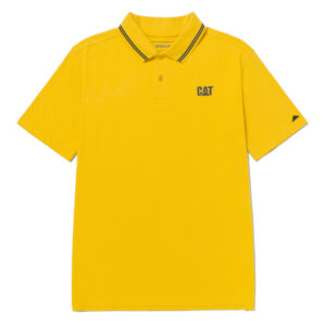 CAT POLO CAT LOGO PIQUE YELLOW