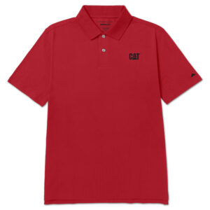CAT POLO CAT LOGO PIQUE HAUTE RED