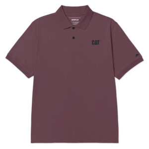 CAT POLO CAT LOGO JERSEY PLUM WINE