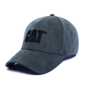 CAT Casquette – PIGMENT DYED CAT LOGO – PITCH BLACK